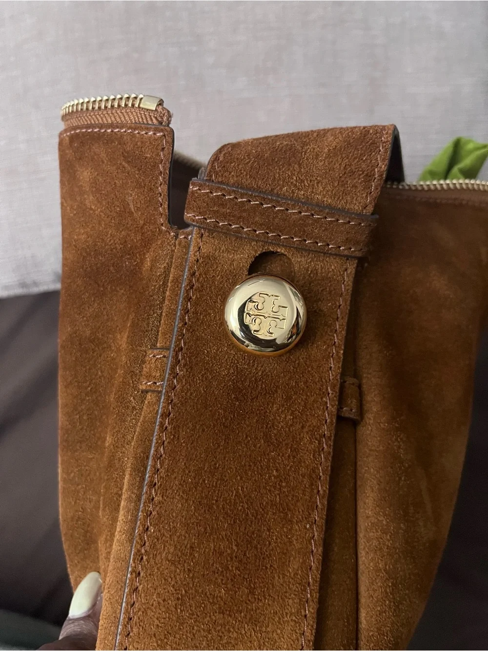 Tory Burch Romy Suede Shoulder Bag - Picture 3 of 4